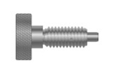 Knurled Knob Steel Retractable Plunger - Metric-SLM10
