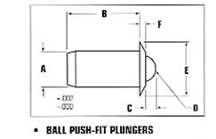 Pushfit Ball Plunger - Stainless Steel-SPFB48